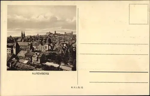 Ak Nürnberg, Panorama vom Ort