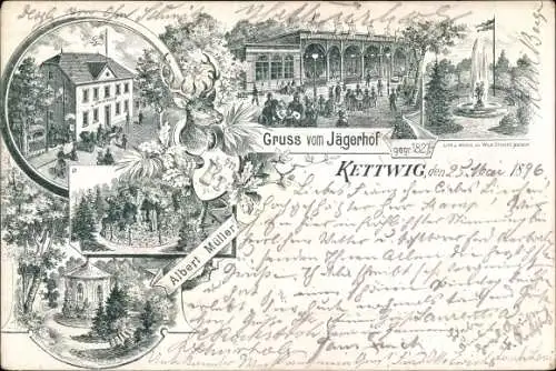 Litho Kettwig Essen im Ruhrgebiet, Jägerhof