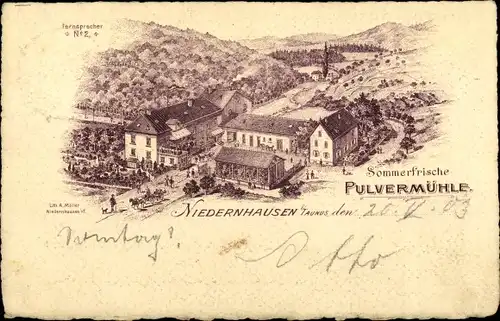 Litho Niedernhausen im Taunus Hessen, Pulvermühle