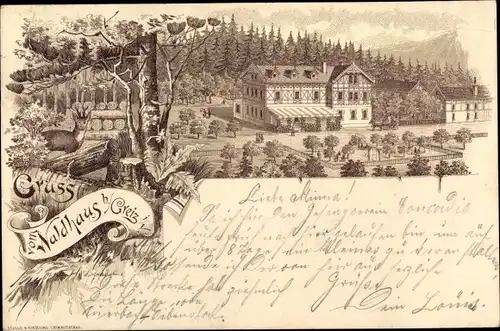 Vorläufer Litho Greiz in Thüringen, Waldhaus