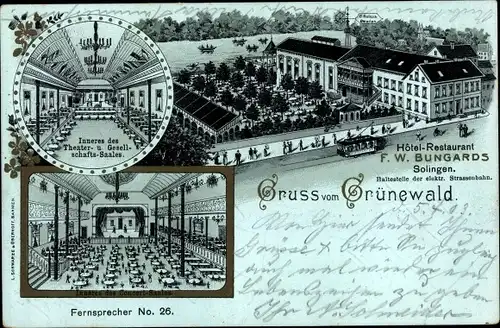 Mondschein Litho Grünewald Solingen, Hotel Restaurant, Saal