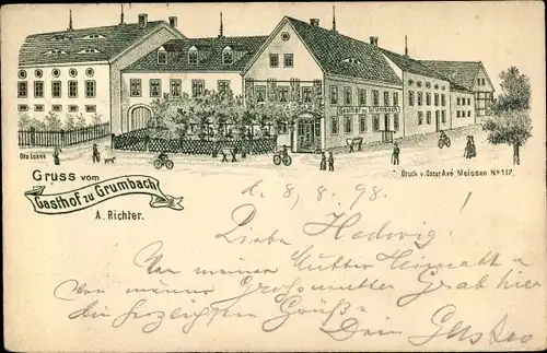 Litho Grumbach Wilsdruff Sachsen, Gasthof