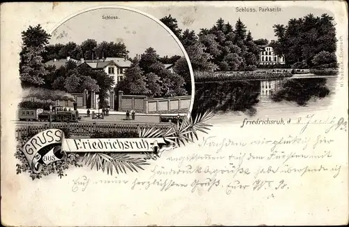 Litho Friedrichsruh Aumühle, Schloss, Parkseite