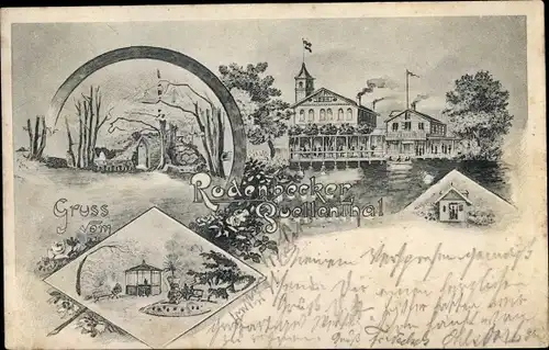 Künstler Ak Hamburg Wandsbek Rodenbek, Rodenbecker Quellental, Gasthaus