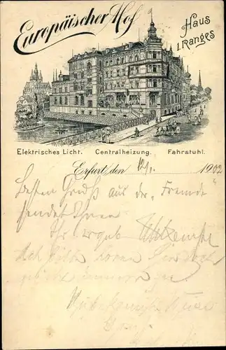 Litho Erfurt in Thüringen, Europäischer Hof