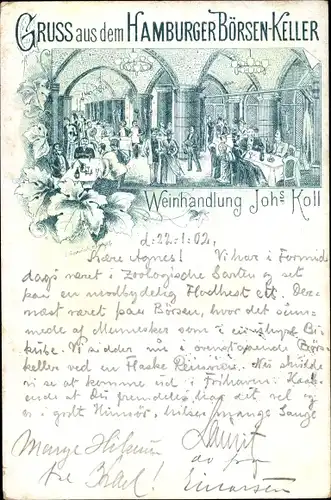 Litho Hamburg, Hamburger Börsenkeller, Weinhandlung