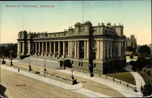 Ak Melbourne Australien, Houses of Parliament