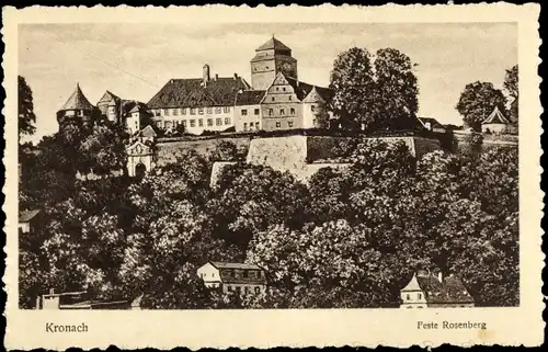 Ak Kronach im Frankenwald Bayern, Blick zur Feste Rosenberg