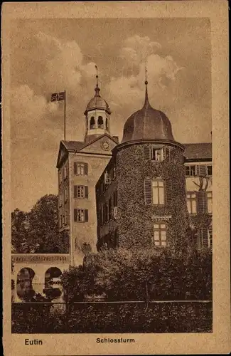 Ak Eutin in Ostholstein, Blick auf den Schlossturm