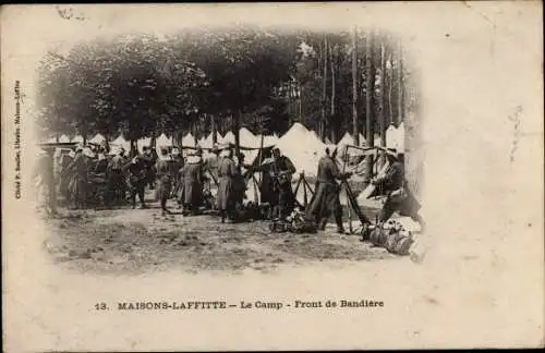 Ak Maisons Laffitte Yvelines, Le amp, Front de Bandière