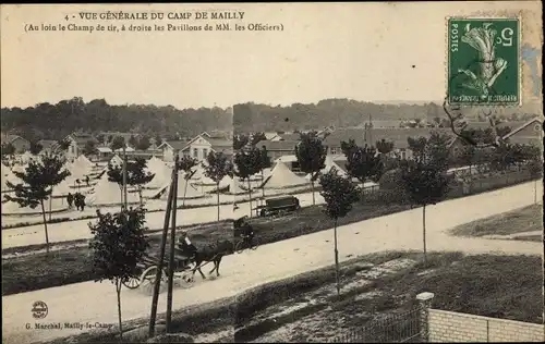 Ak Mailly le Camp Aube, Gesamtansicht