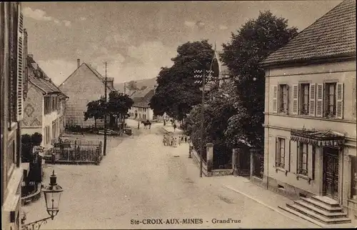 Ak Sainte Croix aux Mines Elsaß Haut Rhin, Grand'rue