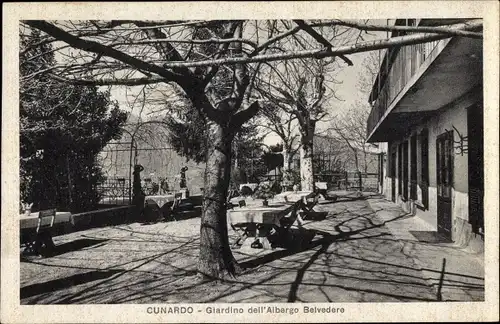 Ak Cunardo Varese in der Lombardei, Giardino dell'Albergo Belvedere