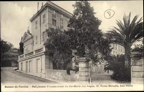 Ak Sanremo Ligurien, Maison de Famille, Religieuses Franciscaines de Ste. Marie des Anges