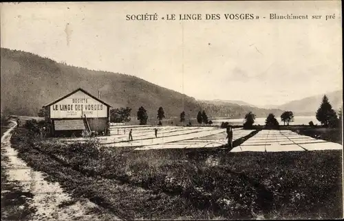 Ak Gérardmer Lothringen Vosges, Société de Linge des Vosges, Blanchiment sur pré