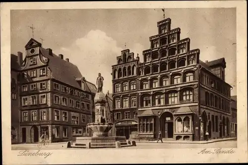 Ak Lüneburg in Niedersachsen, Am Sande, Brunnen