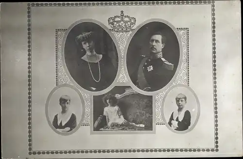 Ak König Albert I. von Belgien, Königin Elisabeth Gabriele von Belgien, Leopold, Charles, Marie Jose