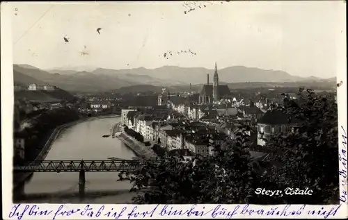 Ak Steyr in Oberösterreich, Totalansicht