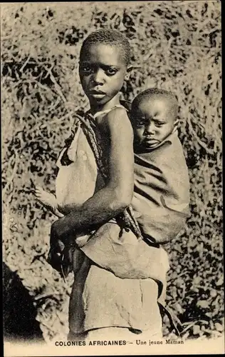 Ak Colonies Africaines, Une jeune Maman
