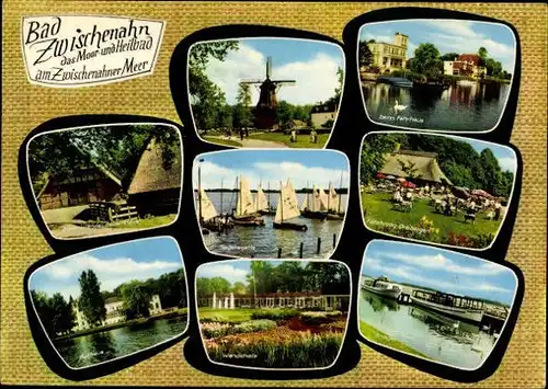 10 alte Ansichtskarten Bad Zwischenahn in Niedersachsen, diverse Ansichten