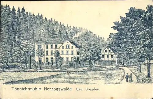 Litho Herzogswalde Wilsdruff in Sachsen, Tännichtmühle