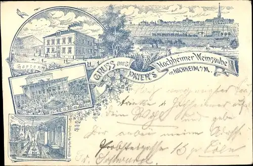 Litho Hochheim am Main, Payer's Hochheimer Weinstube