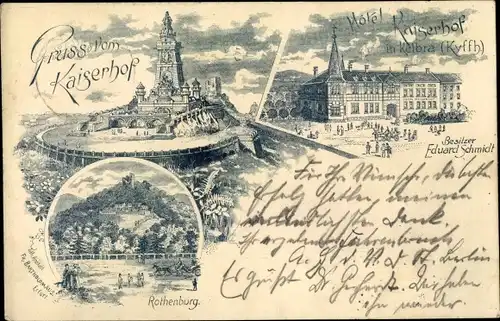 Litho Kelbra im Kreis Mansfeld Südharz, Hotel Kaiserhof