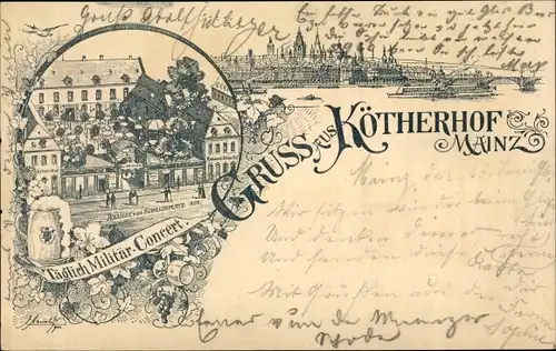 Litho Mainz in Rheinland Pfalz, Gruß aus Kötherhof
