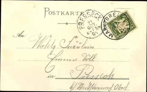 Litho Marktbreit Unterfranken, Maintor, Rathaus