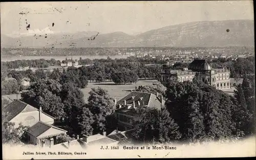 Ak Genève Genf Stadt, Panorama
