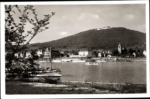 Ak Königswinter am Rhein, Blick auf den Petersberg und Königswinter