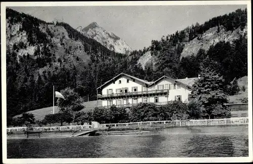 Ak Urfeld Kochel am See Oberbayern, Blick zum Hotel Fischer am See