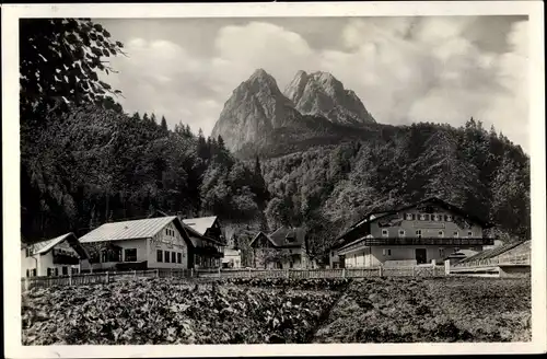 Ak Grainau im Kreis Garmisch Partenkirchen, Hotel Höllenklamm, Ferienheim der Eisenbahner