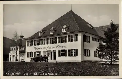 Ak Tegernsee in Oberbayern, Jod und Schwefelbad Wiessee