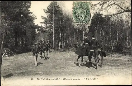 Ak Foret de Rambouillet, Chasse à courre, En Route