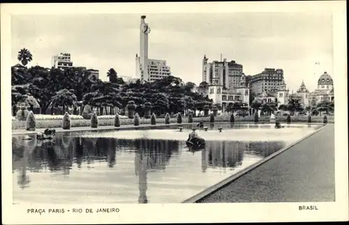 Ak Rio de Janeiro Brasilien, Praca Paris