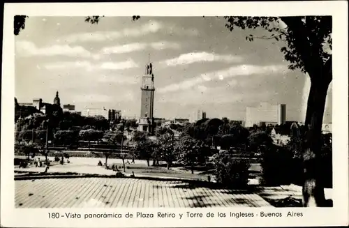 Ak Buenos Aires Argentinien, Vista panorámica de Plaza Retiro y Torre de los Ingleses