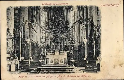 Ak Luxemburg, Cathédrale, Autel de la consolatrice des Affligés