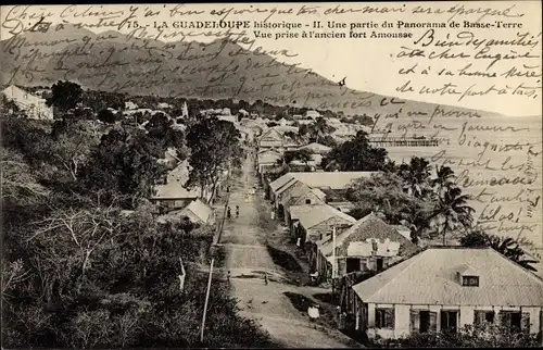 Ak Basse Terre Guadeloupe, Ancien fort Amousse, Häuser