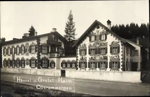 Foto Ak Oberammergau in Oberbayern, Hänsel und Gretel Heim