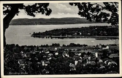 Ak Herrsching am Ammersee in Oberbayern, Panorama