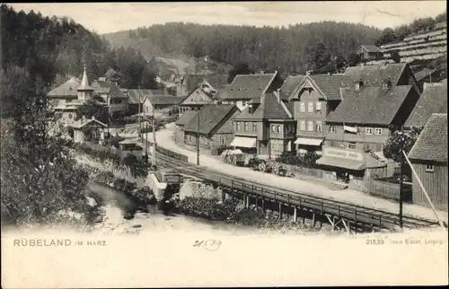 Ak Rübeland Oberharz am Brocken, Panorama, Gleise