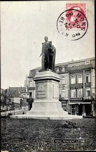 Ak Mons Wallonien Hennegau, Monument Léopold