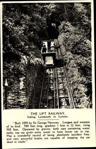 Ak The Lift Railway linking Lynmouth to Lynton, Seilbahn