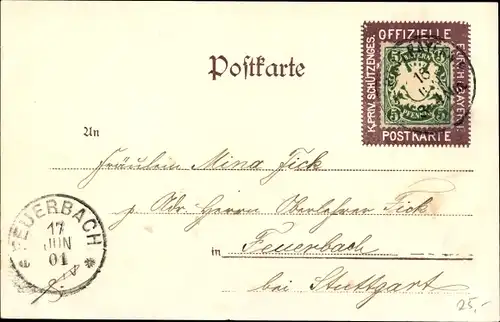 Litho Fürth in Mittelfranken Bayern, Private Schützengesellschaft, Vogelschießen, 125 Jahre