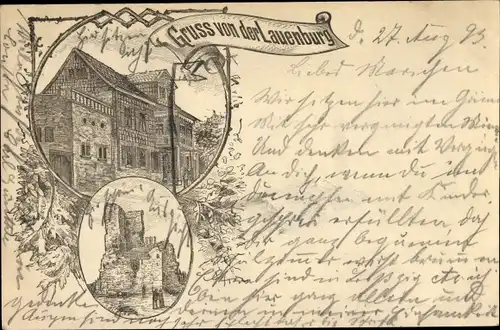 Ganzsachen Vorläufer Litho Stecklenberg Thale im Harz, Lauenburg