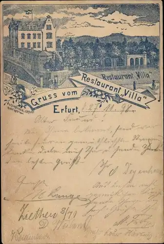 Litho Erfurt in Thüringen, Restaurant Villa