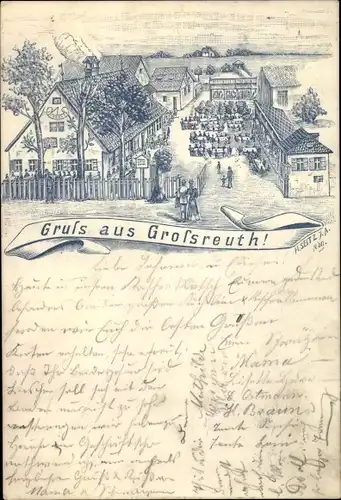 Litho Großreuth Nürnberg in Mittelfranken Bayern, Gastwirtschaft