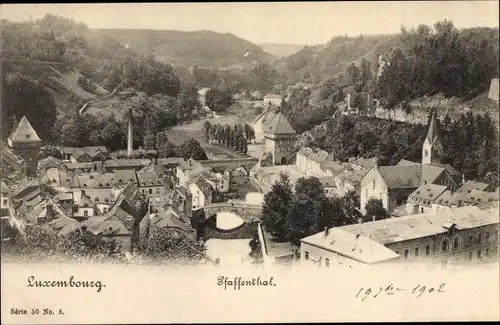 Ak Pfaffenthal Luxemburg, Blick über den Ort