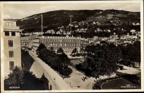 Ak Bergen Norwegen, Straßenpartie